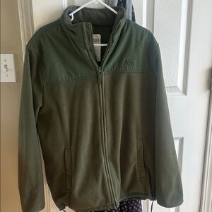 Aeropostale Olive Green Lightweight Fleece Jacket